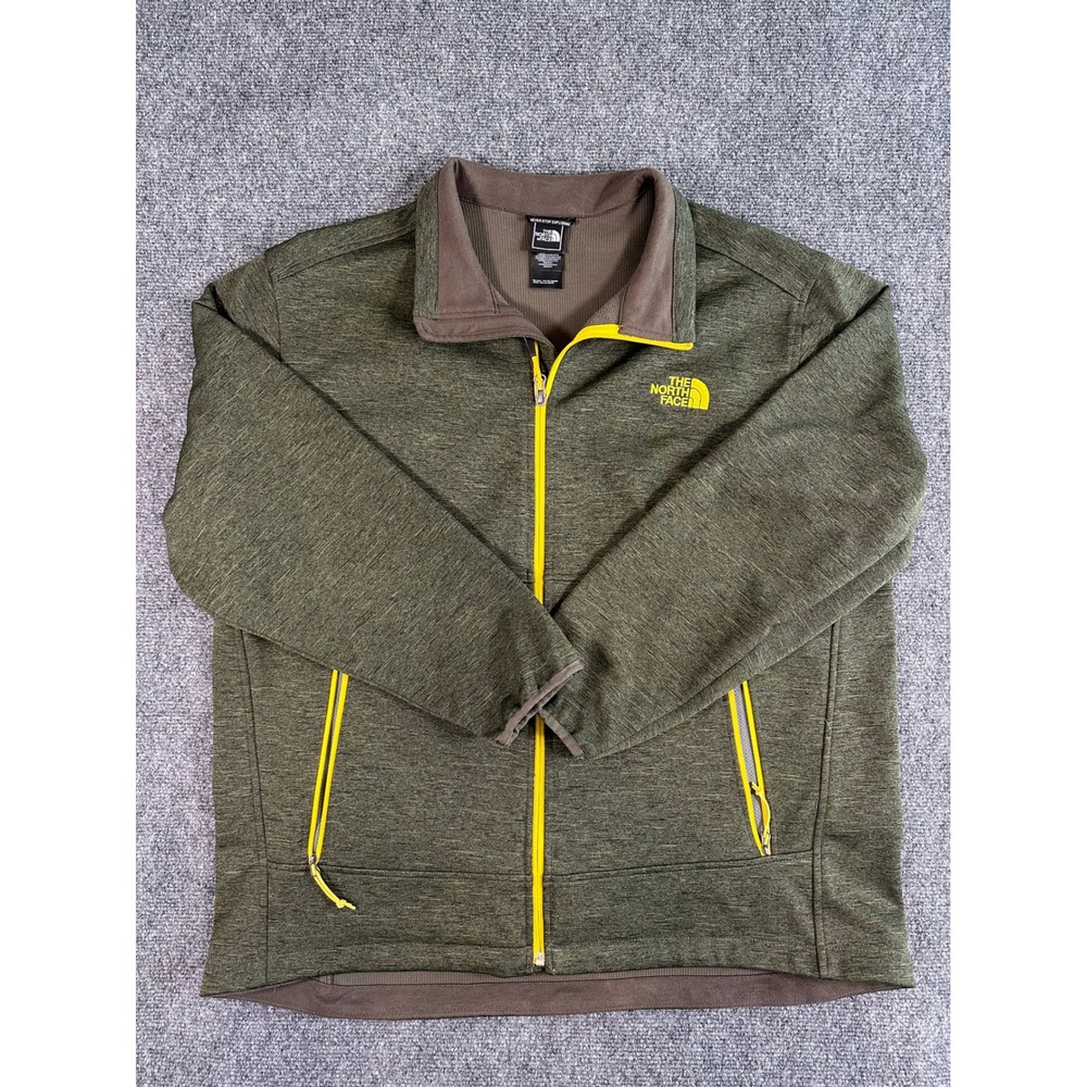 The North Face Jacket Mens XL Canyonwall Full Zip Green Heathered Coat Outerwear